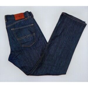 Lucky Brand Jeans Mens 33x30 121 Heritage Slim Button Fly Straight Blue Denim